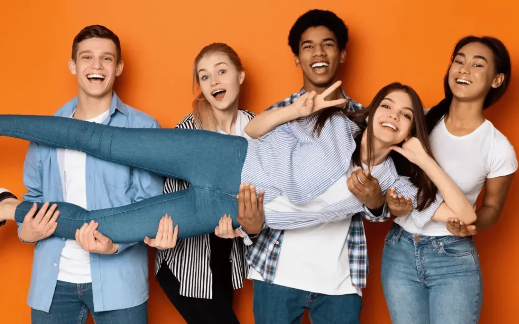 Jugendliche haben spass